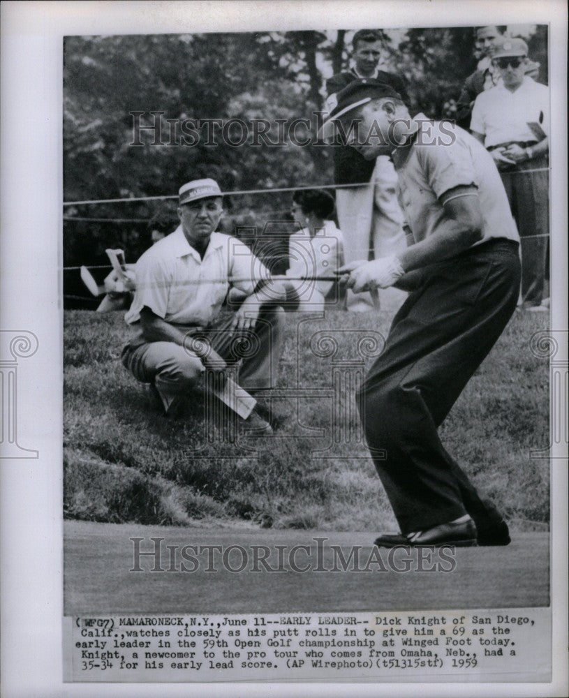 1959 Press Photo Dick Knight - Open Golf - Historic Images