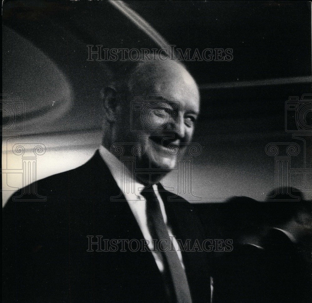 1962 Press Photo John Knight Newspaper Publisher Editor - Historic Images