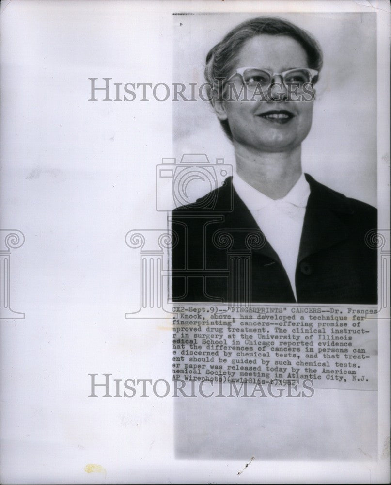 1952 Press Photo Dr. Frances Knock - Historic Images