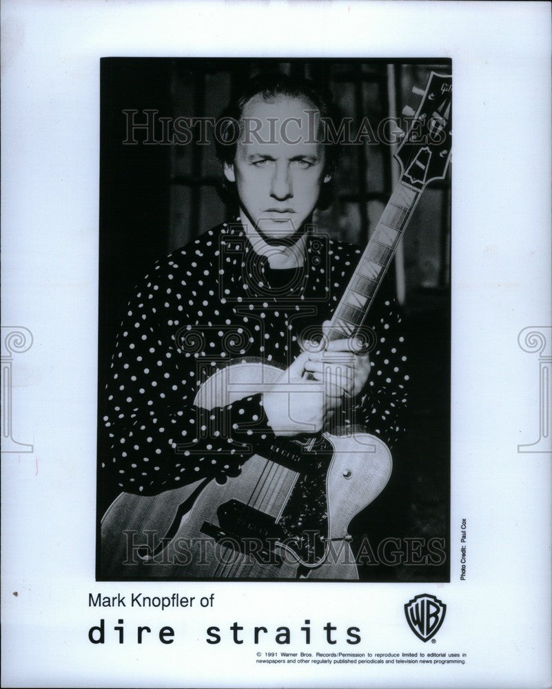 1992 Press Photo Mark Knopfler British guitarist singer - Historic Images