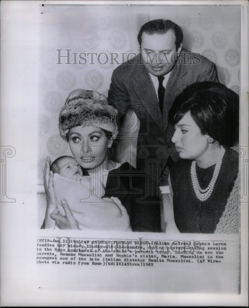 1963 Press Photo Sophia Loren  Italian Actress - Historic Images