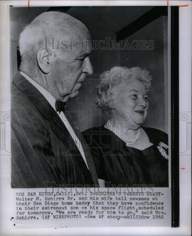 1962 Press Photo Walter M. Schirra astronaut - Historic Images