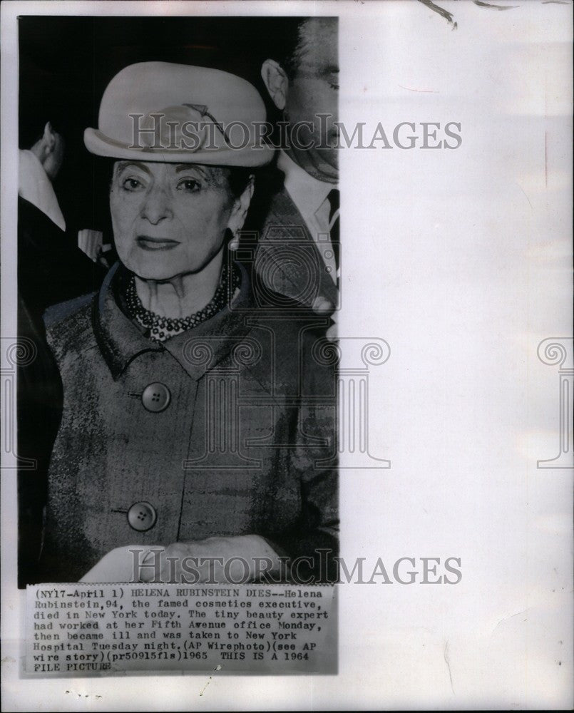 1965 Press Photo Helena Rubinstein - Historic Images