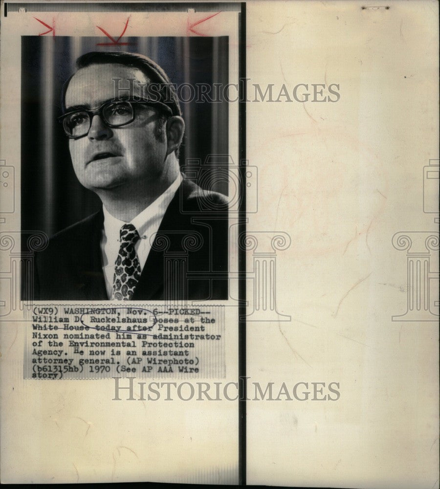 1970 Press Photo Nixon William D. Ruckelshaus - Historic Images