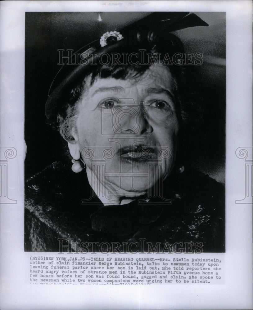 1955 Press Photo MRS. STELLA RUBINSTEIN - Historic Images