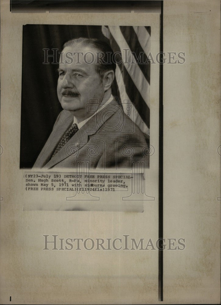 Press Photo Hugh Scott Senator - Historic Images