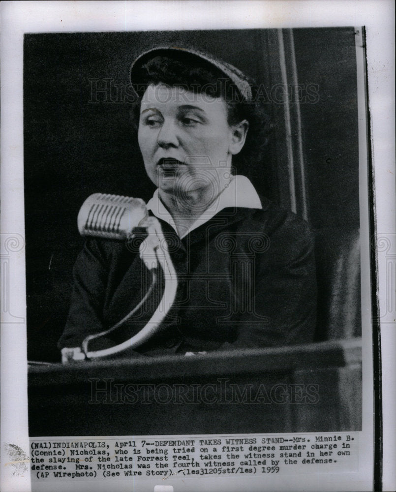 1959 Press Photo minnie nicholas murder charge witness - Historic Images