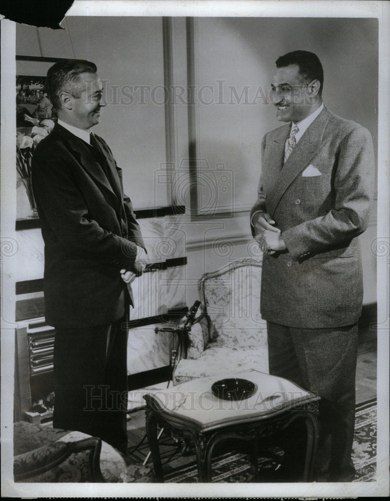 1961 Press Photo Gamal Abdel Nasser Howard K Smith - Historic Images