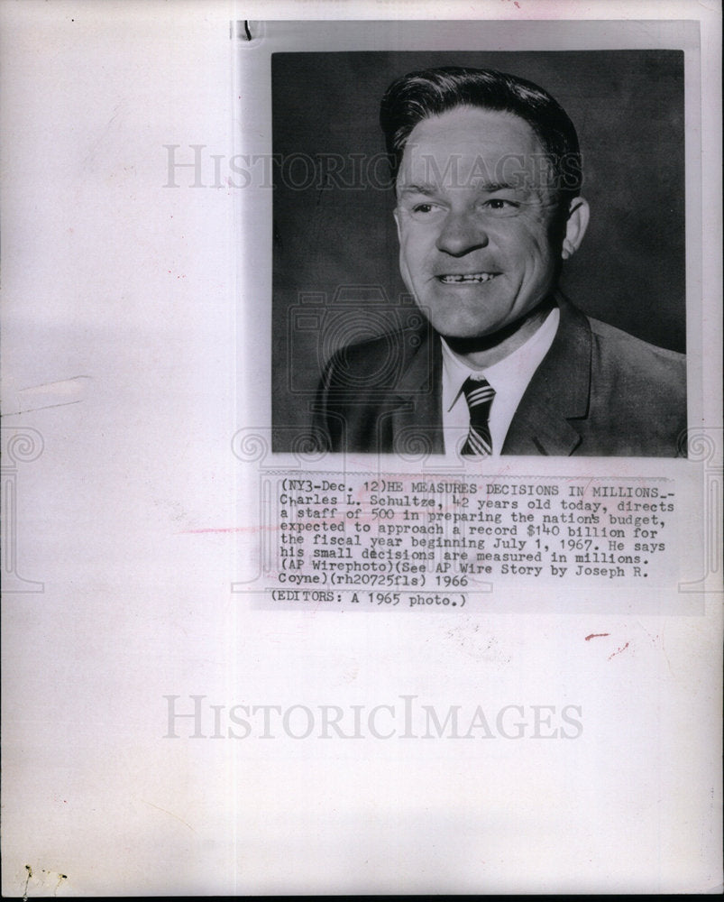 1966 Press Photo Charles L Schultze $140 billion 42 - Historic Images