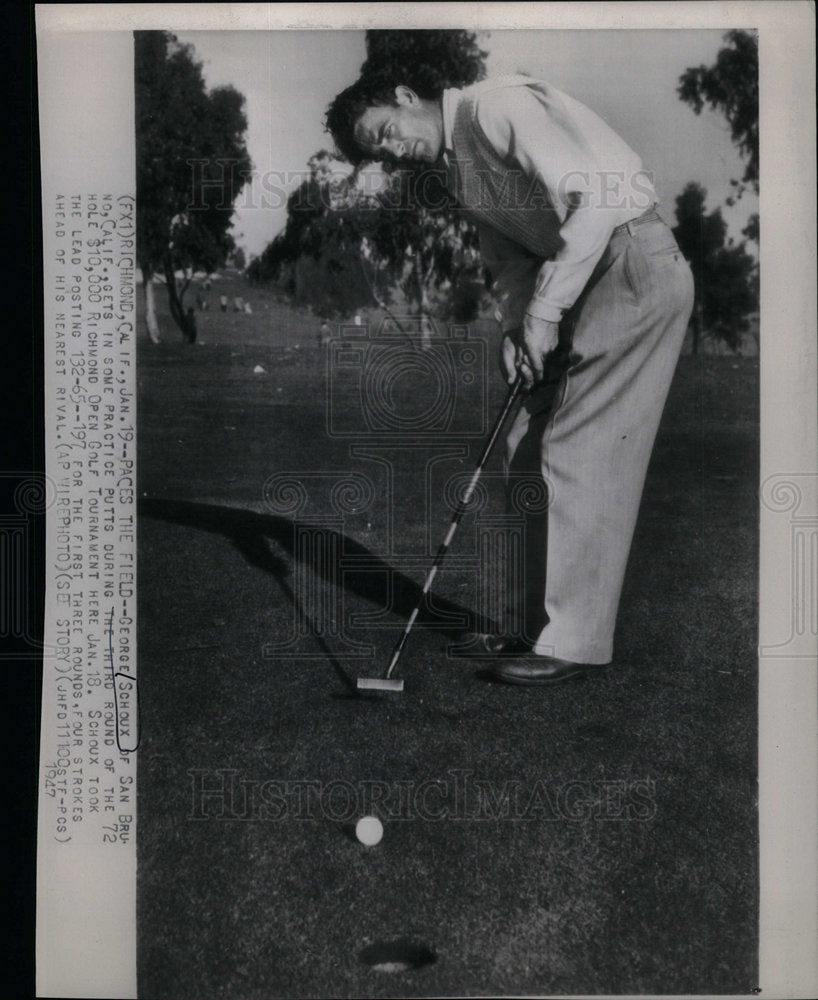 1947 George Schoux Richmond Open Golf - Historic Images