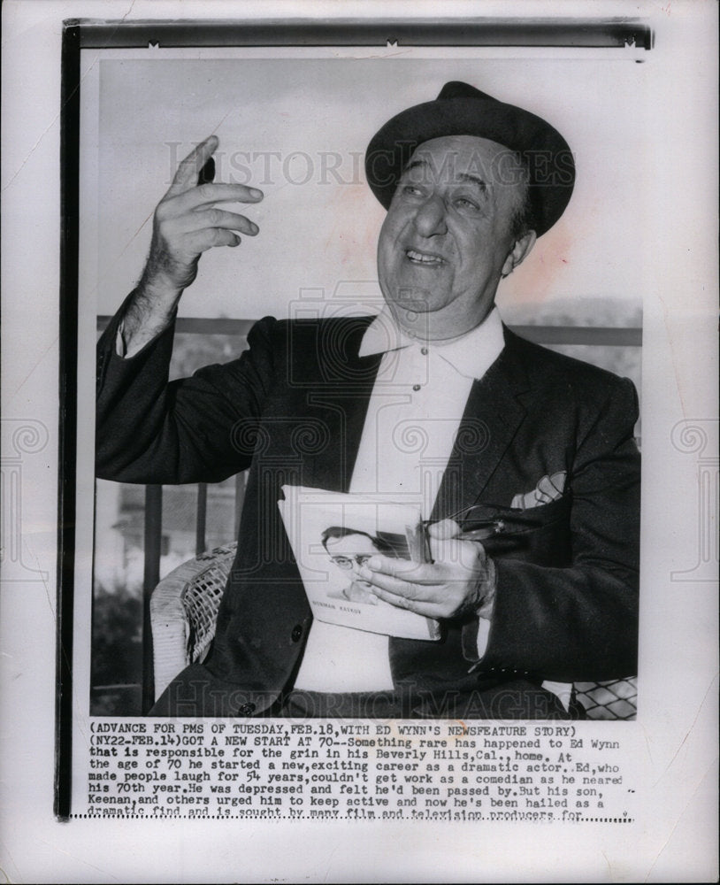 1960 Press Photo Ed Wynn Dramatic Actor Comedian - DFPD17947- Historic Images