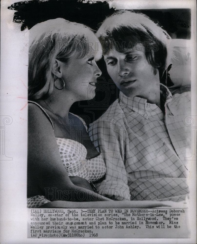 1968 Press Photo deborah walley tc actress wedding - Historic Images