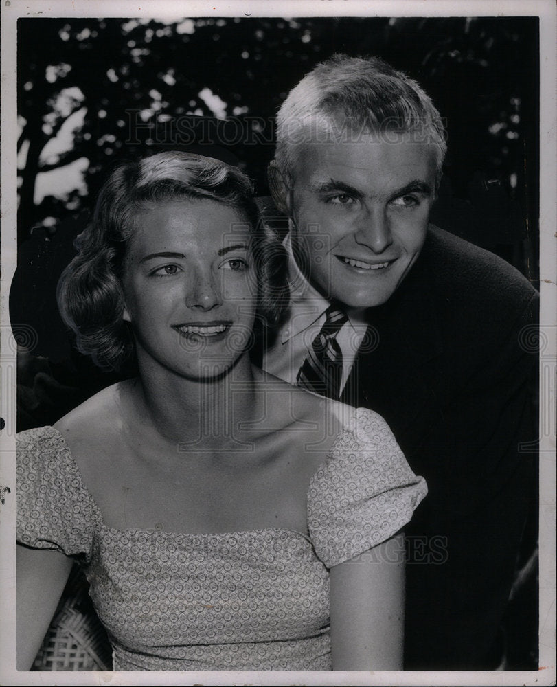 1955 Gwen Luce Walter Briggs III Engaged-Historic Images