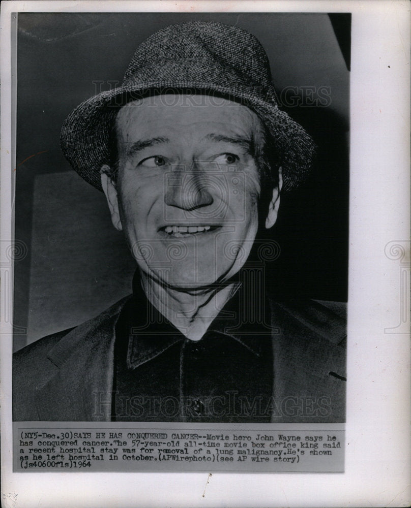 1964 Press Photo John Wayne Stagecoach The Alamo actor - Historic Images