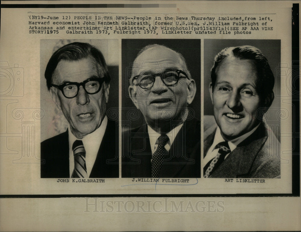 1975 Press Photo J.William Fulbright senator - Historic Images