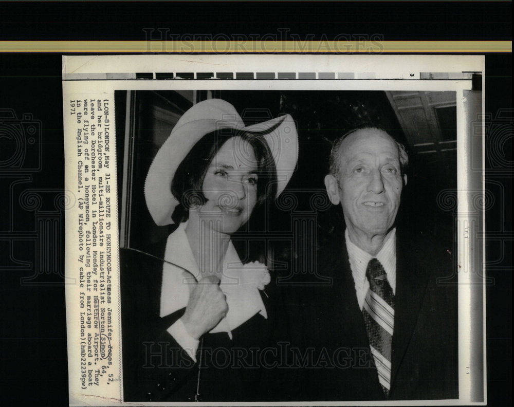 1971 Norton Simon Jennifer Jones Marriage-Historic Images