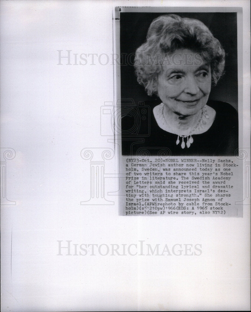 1966 Nelly Sachs - Historic Images