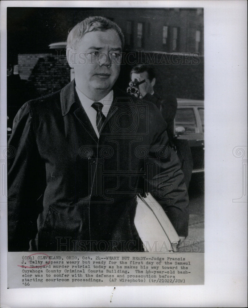 1966 Press Photo Judge Francis J. Talty Sheppard Courts - Historic Images