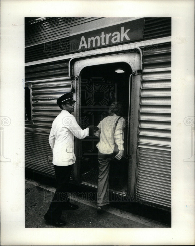 1979 Amtrak Coach Attendant Train America-Historic Images