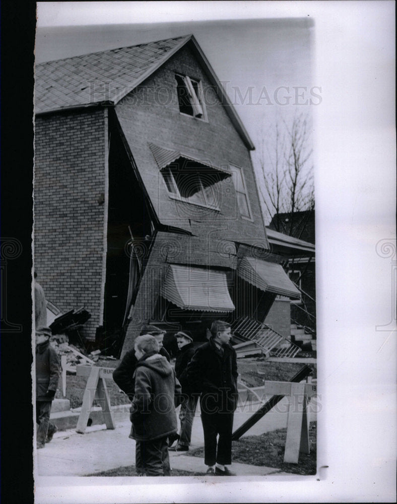 1961 storm damage Chicago Illinois house-Historic Images