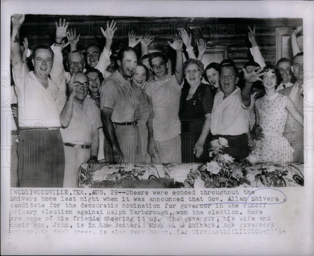 1954 Press Photo Allan Shivers Ralph Yarborough John - DFPD71051- Historic Images