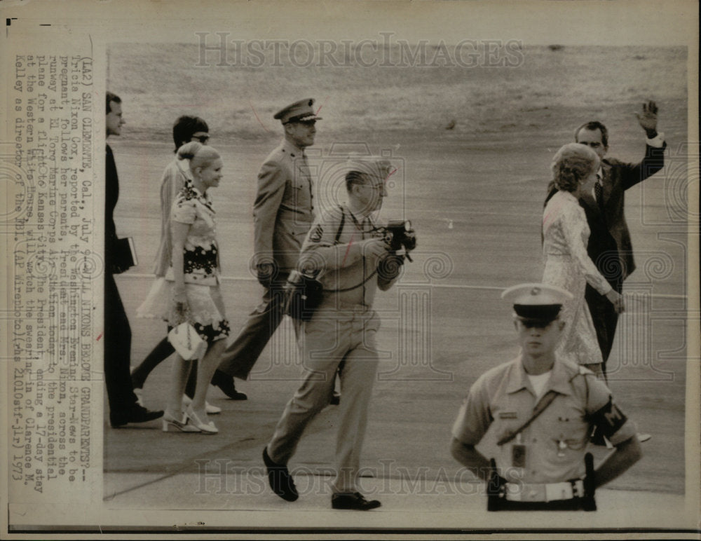 1973 Press Photo Tricia Nixon Cox pregnant - Historic Images