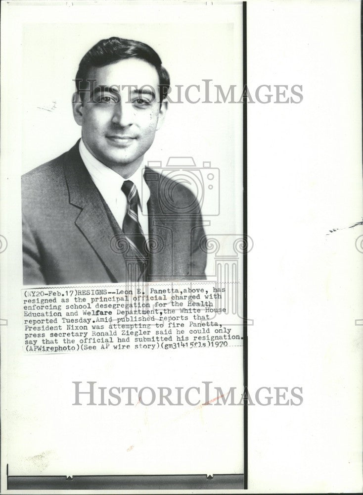 1970 Press Photo Leon Panetta school desegregation - Historic Images