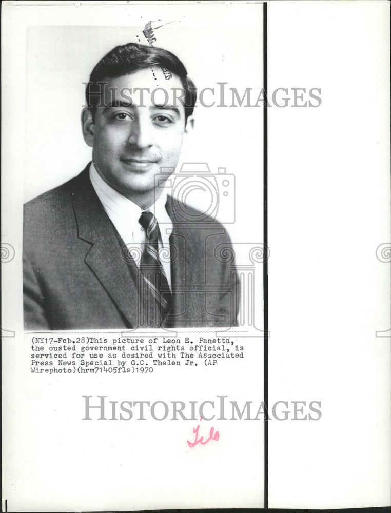 1970 Press Photo Leon E.Panetta - Historic Images