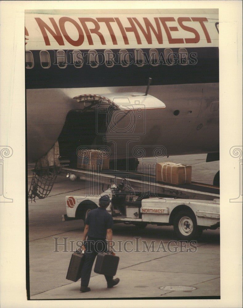 1989 Press Photo Northwest Airlines Metro Airport - Historic Images