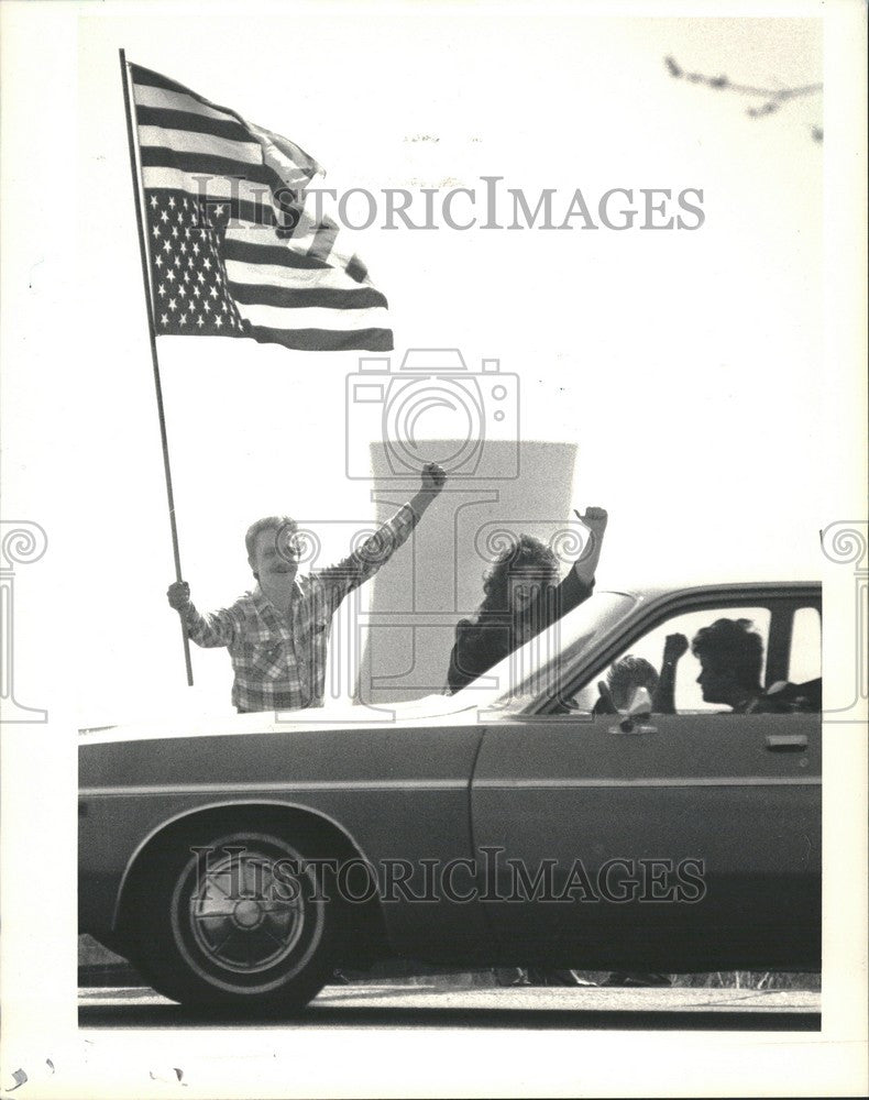 1987 Press Photo Nuclear Protest Chernobyl - Historic Images