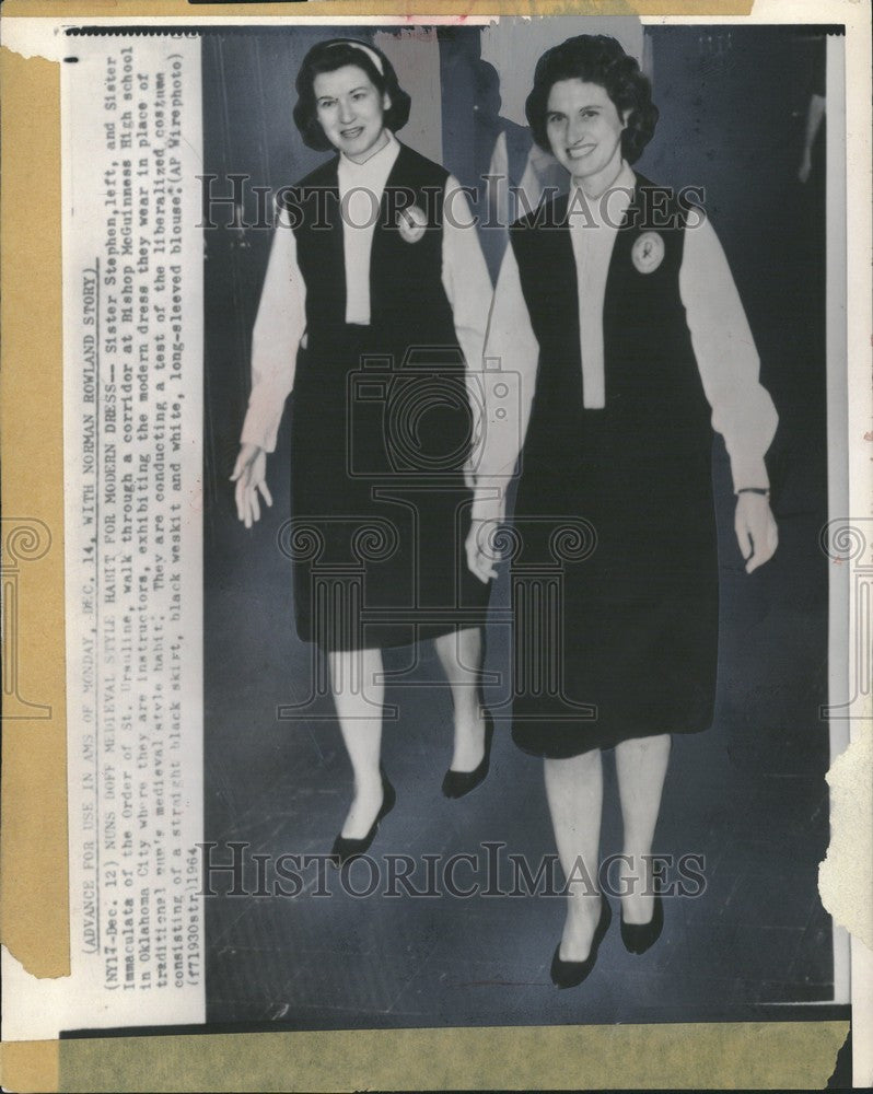 1964 Press Photo Stephen Sister Immaculata  St.Ursuline - Historic Images