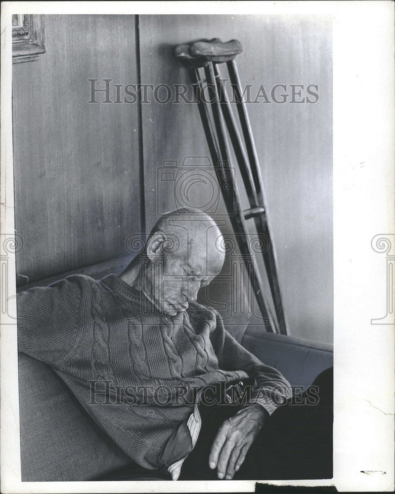 1973 Press Photo aging elderly man - Historic Images