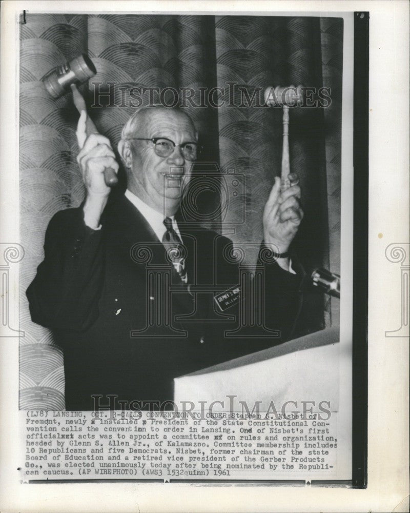 1962 Press Photo Steven Nisbet Fremont Convention - Historic Images