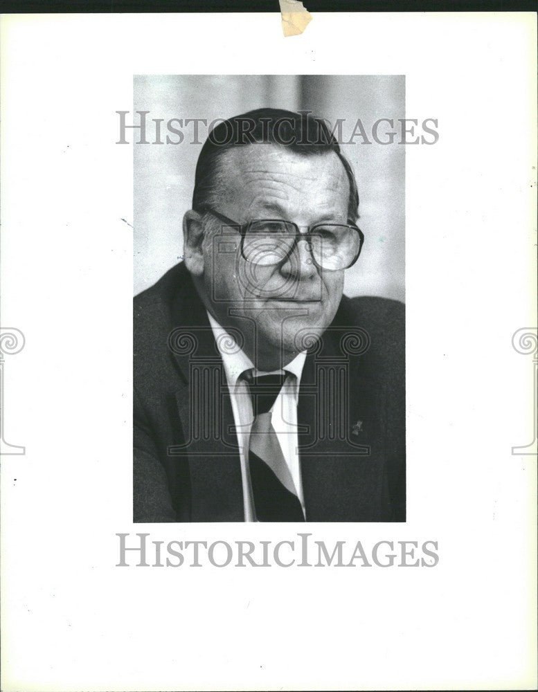 1986 Press Photo Robert Nelson Detroit superintendent - Historic Images