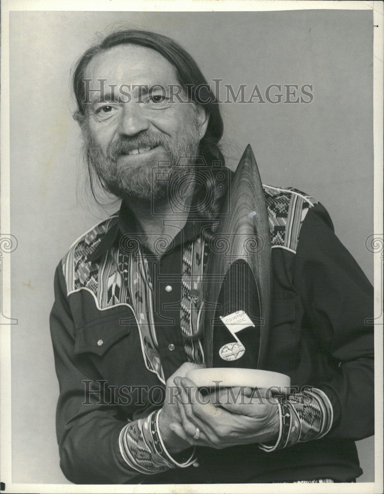 1983 Press Photo Willie Nelson CBS Annual country music - Historic Images