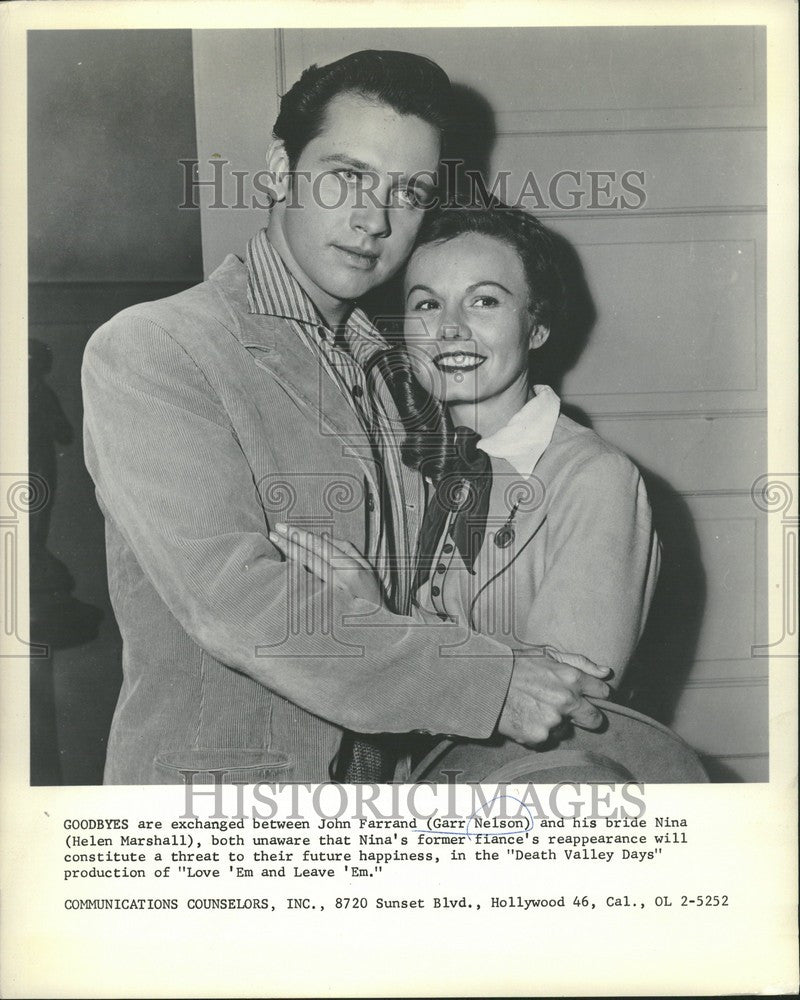 1957 Press Photo John Farrand Garr Nelson Helen Marshal - Historic Images