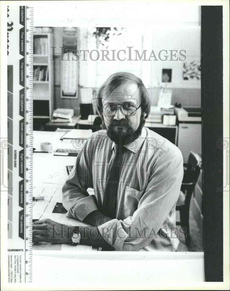 1986 Press Photo James Lawrence magazine publisher - Historic Images