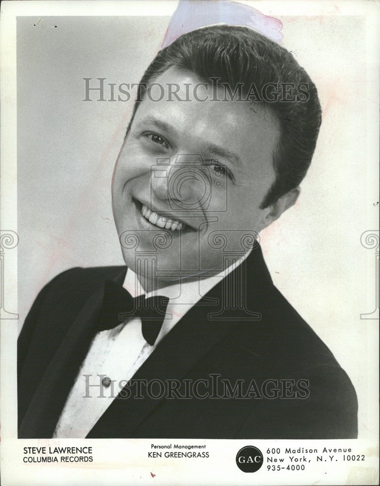 1970 Press Photo Steve Lawrence  Singer Actor - Historic Images