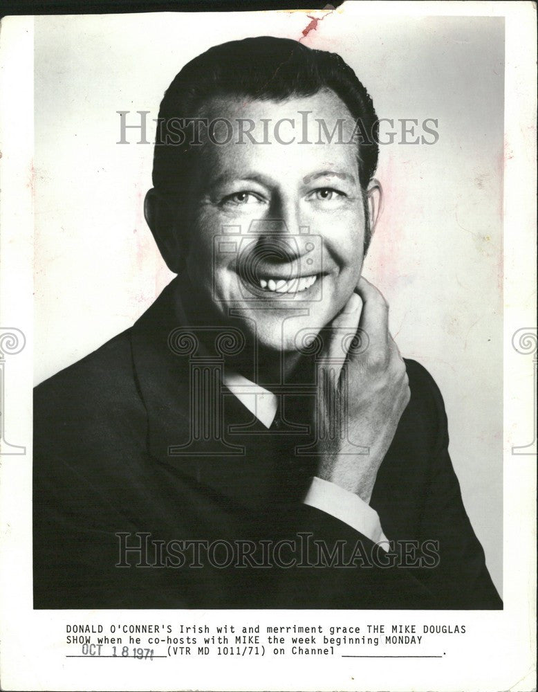 1971 Press Photo Donald O&#39;Conner dancer singer actor - Historic Images