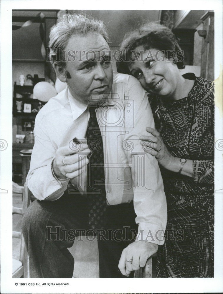 1991 Press Photo Carroll O&#39;Connor Actor Jean Stapleton - Historic Images