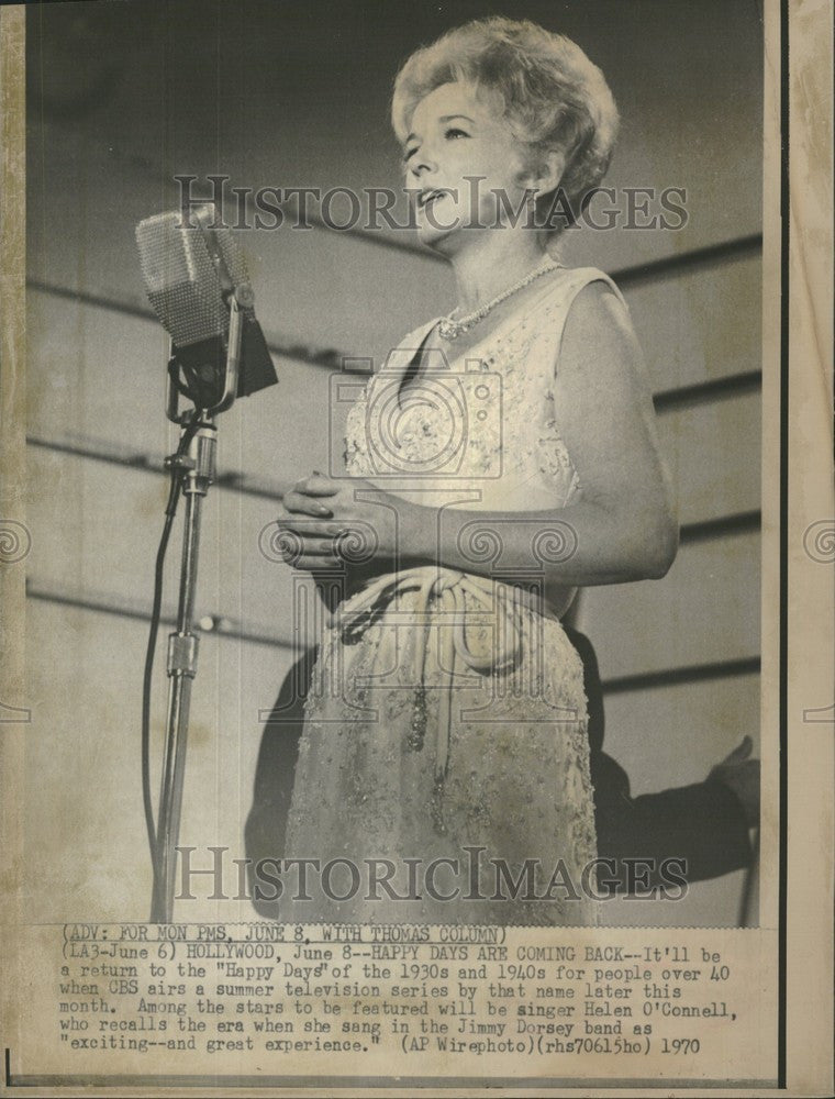 1970 Press Photo Helen O'Connell US singer Jimmy Dorsey - Historic Images