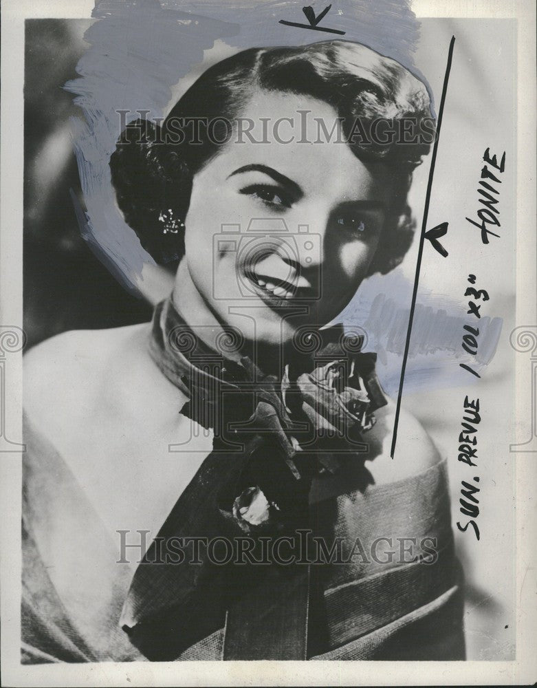 1953 Press Photo Helen O&#39;Connell TV Top Tunes CBS - Historic Images