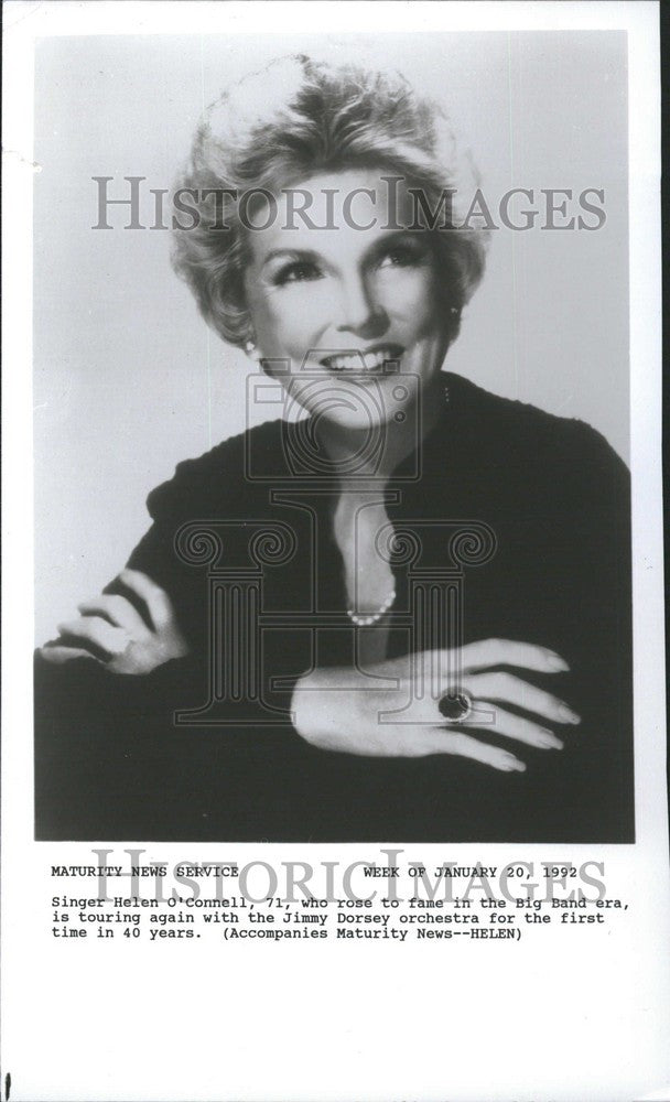 1993 Press Photo Helen O'connell Jimmy dorsey Orchestra - Historic Images