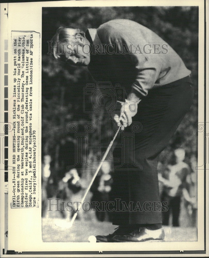 1970 Press Photo Jack Nicklaus Piccadilly World Match - Historic Images