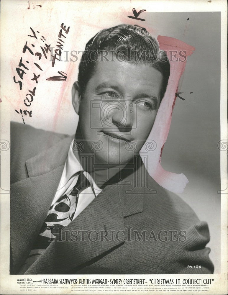 1946 Press Photo Dennis Morgan American actor-singer - Historic Images