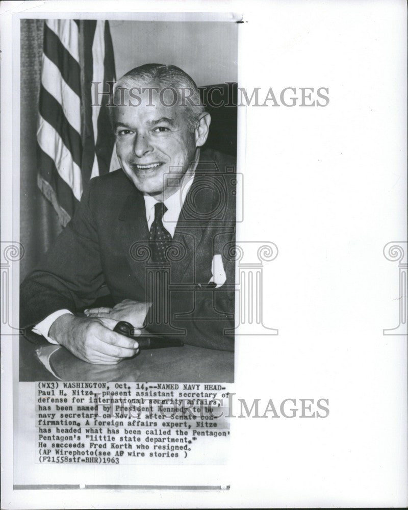 1963 Press Photo Paul H.Nitze secretary security - Historic Images