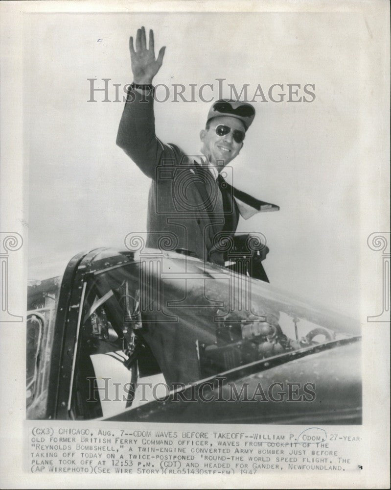 1947 Press Photo William Odom Reynolds Bombshell plane - Historic Images