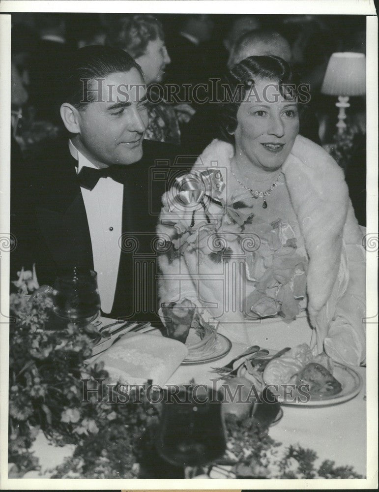 1936 Press Photo Polly Moran & Martin Malone at party - Historic Images