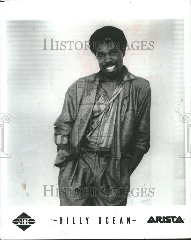 1986 Press Photo Singer Billy Ocean Songwriter - Historic Images