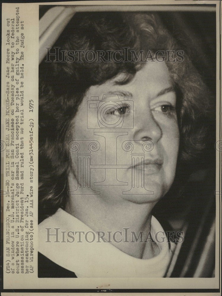 1975 Press Photo Sara Jane Moore assassination attempt - Historic Images